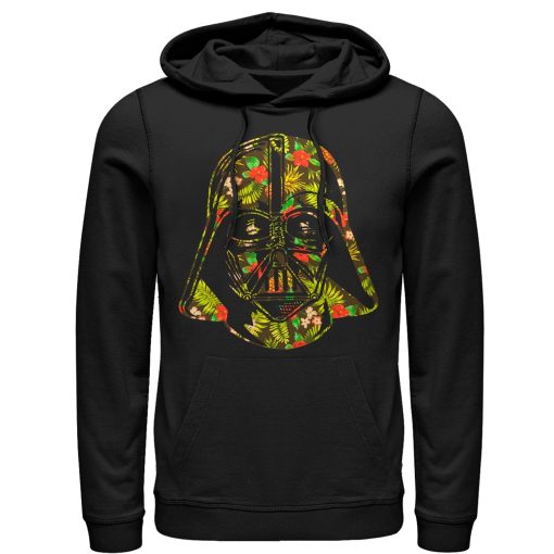 Men_s Star Wars Hawaiian Print Darth Vader Helmet Pull Over Hoodie