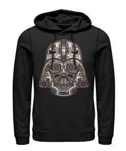 Men_s Star Wars Henna Darth Vader Helmet Print Pull Over Hoodie