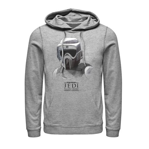 Men_s Star Wars Jedi Fallen Order Grayscale Scout Trooper Pull Over Hoodie