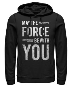 Men_s Star Wars May the Force Be With You Lightsaber Pull Over Hoodie