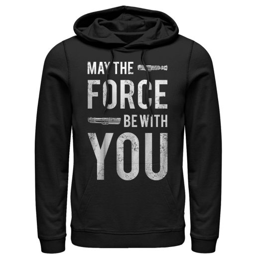 Men_s Star Wars May the Force Be With You Lightsaber Pull Over Hoodie