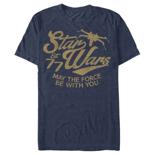 Men_s Star Wars May the Force Retro 77 T-Shirt