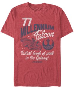 Men_s Star Wars Millennium Falcon Fastest Junk 77 T-Shirt