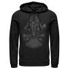 Men_s Star Wars Millennium Falcon Outline Pull Over Hoodie