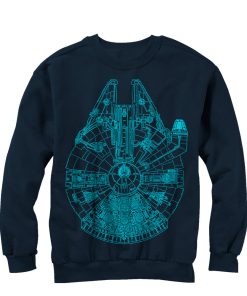 Men_s Star Wars Millennium Falcon Outline Sweatshirt