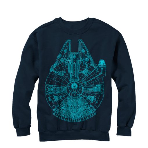 Men_s Star Wars Millennium Falcon Outline Sweatshirt