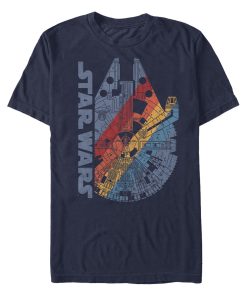 Men_s Star Wars Millennium Falcon Rainbow T-Shirt