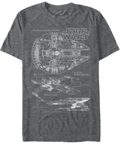 Men_s Star Wars Millennium Falcon X-Wing T-Shirt
