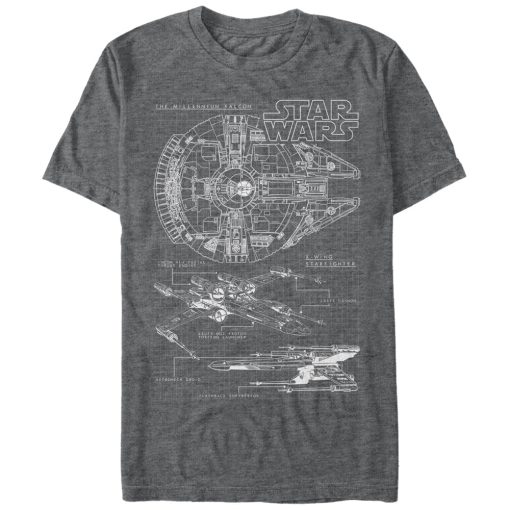 Men_s Star Wars Millennium Falcon X-Wing T-Shirt