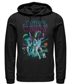 Men_s Star Wars Neon Collage Pull Over Hoodie