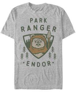 Men_s Star Wars Park Ranger Endor Ewok Badge T-Shirt