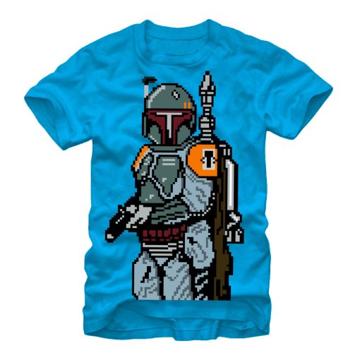 Men_s Star Wars Pixel Boba Fett Bounty Hunter T-Shirt