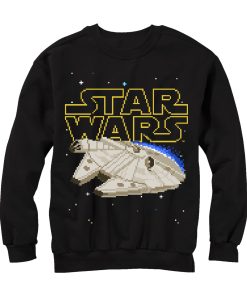 Men_s Star Wars Pixel Millennium Falcon Sweatshirt