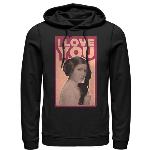 Men_s Star Wars Princess Leia Quote I Love You Pull Over Hoodie