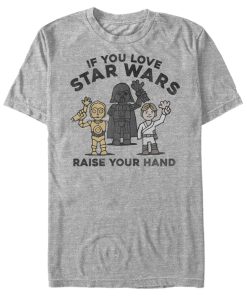 Men_s Star Wars Raise Your Hand Cartoon T-Shirt