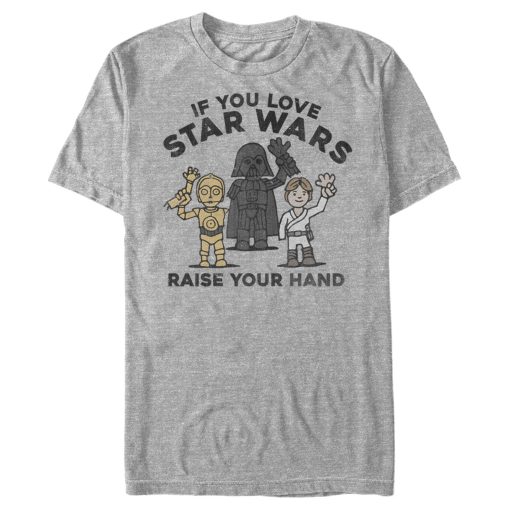 Men_s Star Wars Raise Your Hand Cartoon T-Shirt