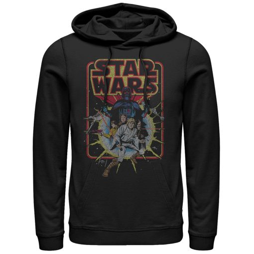 Men_s Star Wars Retro Explosion Pull Over Hoodie