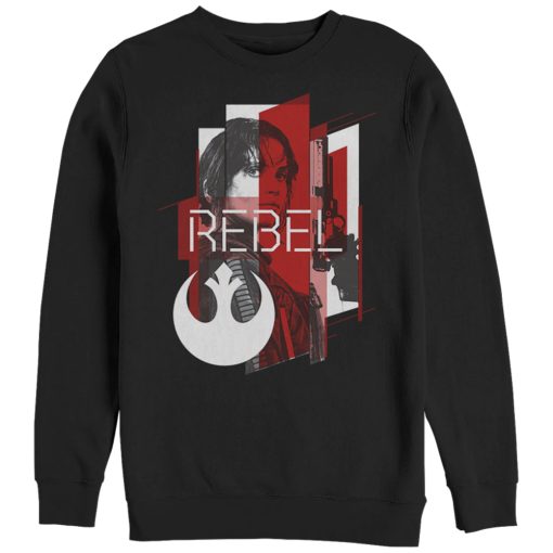 Men_s Star Wars Rogue One Jyn Geometric Rebel Emblem Print Sweatshirt