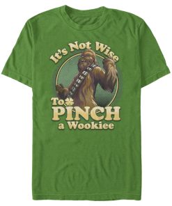 Men_s Star Wars St. Patrick_s Day It_s Not Wise To Pinch A Wookie T-Shirt