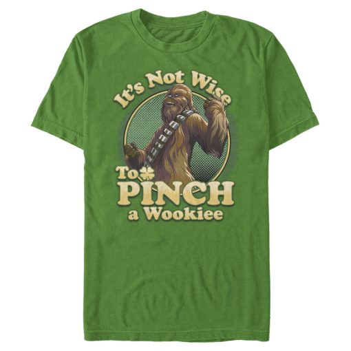 Men_s Star Wars St. Patrick_s Day It_s Not Wise To Pinch A Wookie T-Shirt