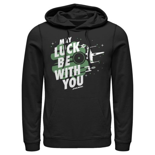 Men_s Star Wars St. Patrick_s Day May Luck Be With You Clover Pull Over Hoodie