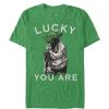 Men_s Star Wars St. Patrick_s Day Yoda Lucky You Are T-Shirt