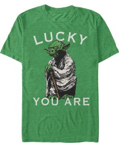 Men_s Star Wars St. Patrick_s Day Yoda Lucky You Are T-Shirt