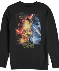 Men_s Star Wars The Force Awakens Cool Poster Sweatshirt