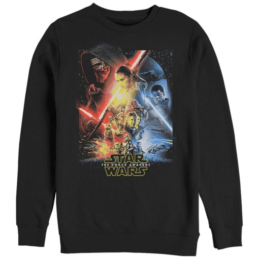 Men_s Star Wars The Force Awakens Cool Poster Sweatshirt