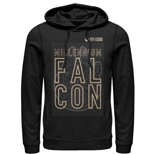 Men_s Star Wars The Force Awakens Millennium Falcon YT-1300 Pull Over Hoodie