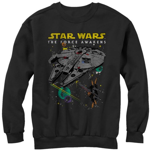 Men_s Star Wars The Force Awakens Millennium Falcon and X-Wing Sweatshirt