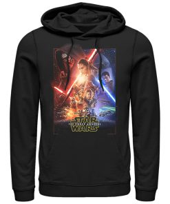 Men_s Star Wars The Force Awakens Movie Poster Pull Over Hoodie