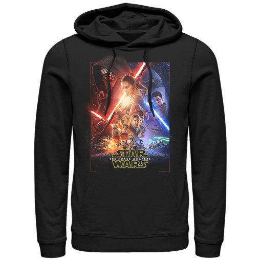 Men_s Star Wars The Force Awakens Movie Poster Pull Over Hoodie