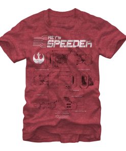 Men_s Star Wars The Force Awakens Rey_s Speeder Schematics T-Shirt