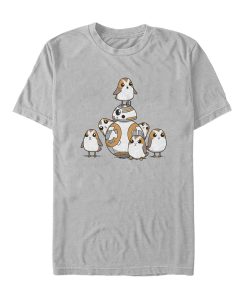 Men_s Star Wars The Last Jedi BB-8 Porg Party T-Shirt