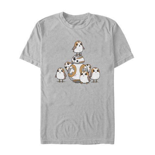 Men_s Star Wars The Last Jedi BB-8 Porg Party T-Shirt