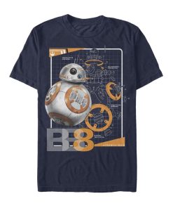 Men_s Star Wars The Last Jedi BB-8 Schematics T-Shirt