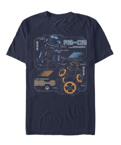 Men_s Star Wars The Last Jedi Droid Schematics T-Shirt