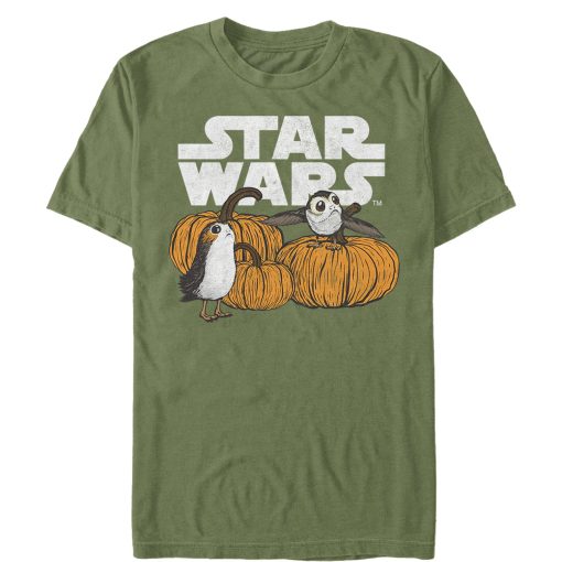 Men_s Star Wars The Last Jedi Happy Halloween Porg Logo T-Shirt