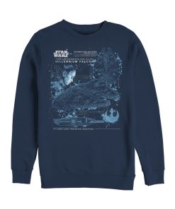 Men_s Star Wars The Last Jedi Millennium Falcon Plans Sweatshirt