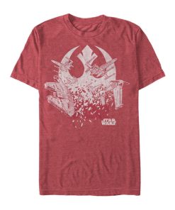 Men_s Star Wars The Last Jedi Rebel Ship Splinter T-Shirt