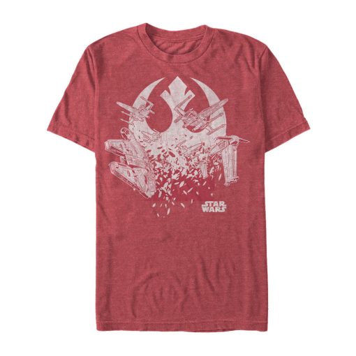 Men_s Star Wars The Last Jedi Rebel Ship Splinter T-Shirt