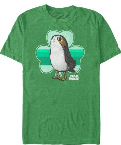 Men_s Star Wars The Last Jedi St. Patrick_s Day Porg Shamrock T-Shirt