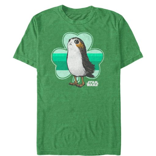 Men_s Star Wars The Last Jedi St. Patrick_s Day Porg Shamrock T-Shirt