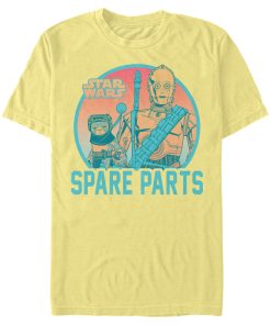 Men_s Star Wars The Rise of Skywalker Babu Frik C-3PO Spare Parts T-Shirt