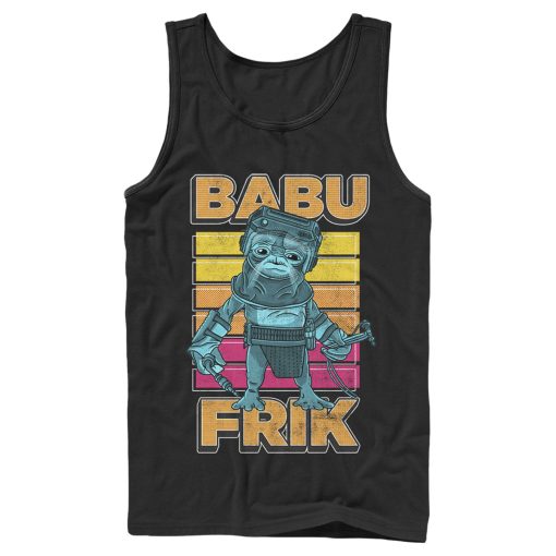 Men_s Star Wars The Rise of Skywalker Babu Frik Pop Art Portrait Tank Top