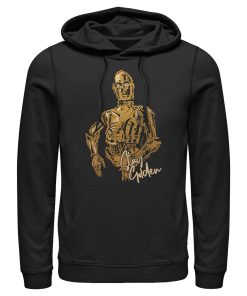 Men_s Star Wars The Rise of Skywalker C-3PO Stay Golden Pull Over Hoodie