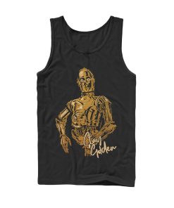 Men_s Star Wars The Rise of Skywalker C-3PO Stay Golden Tank Top