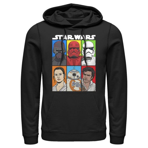 Men_s Star Wars The Rise of Skywalker Character Grid Pull Over Hoodie