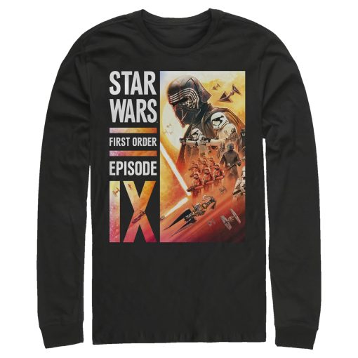 Men_s Star Wars The Rise of Skywalker First Order Glow Long Sleeve Shirt